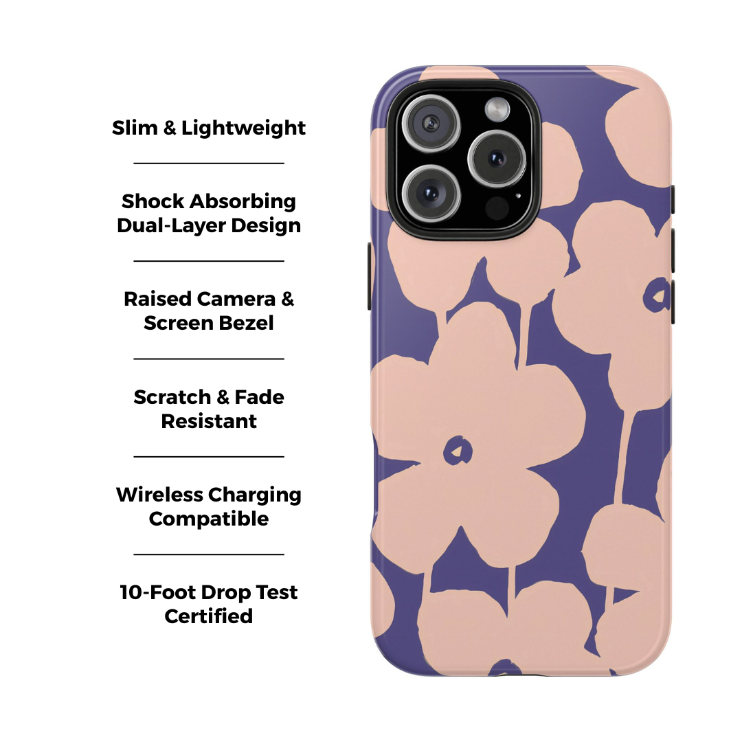 Blooms Purple Floral iPhone Case