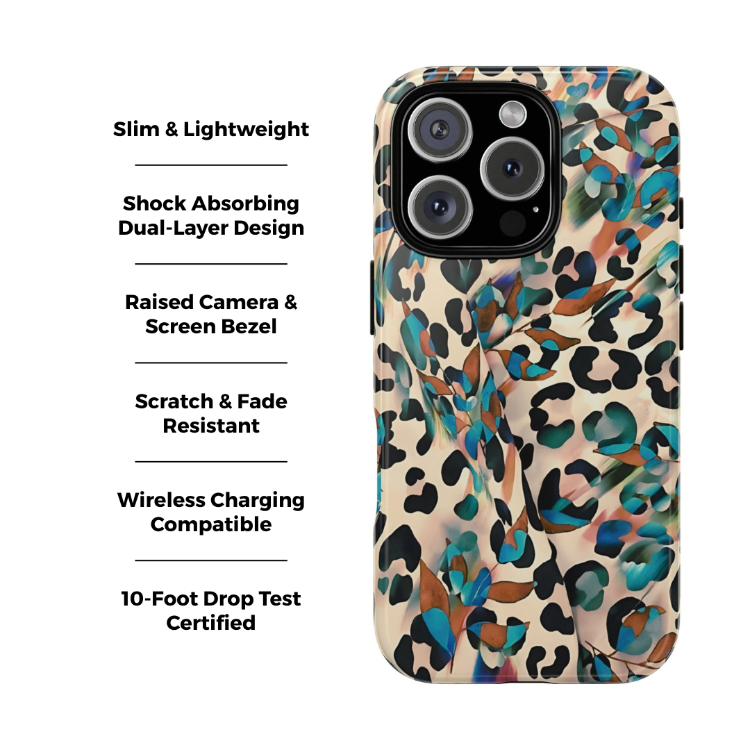 Dreamy Leopard Watercolor iPhone Case