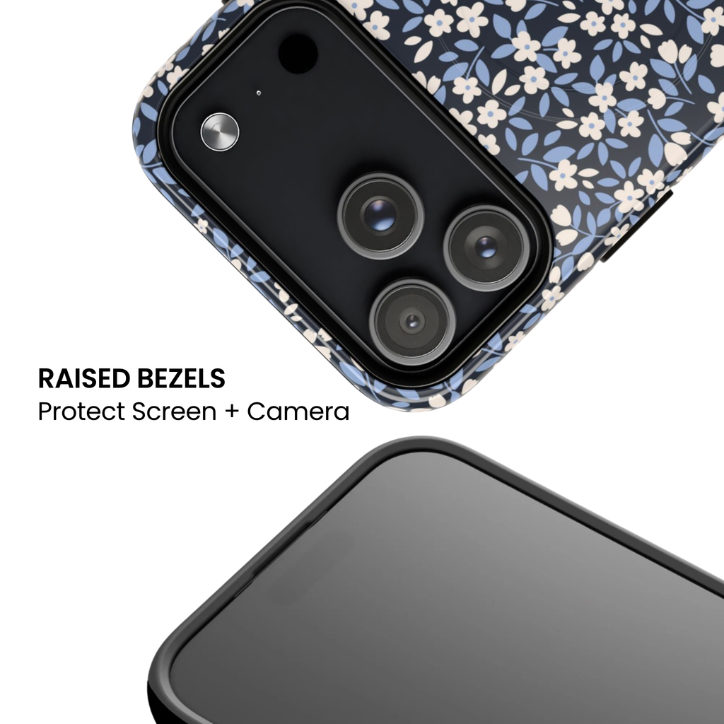 Ditsy Darling | Navy Blue Floral MagSafe Case