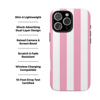 Pink Cabana Stripe iPhone Case