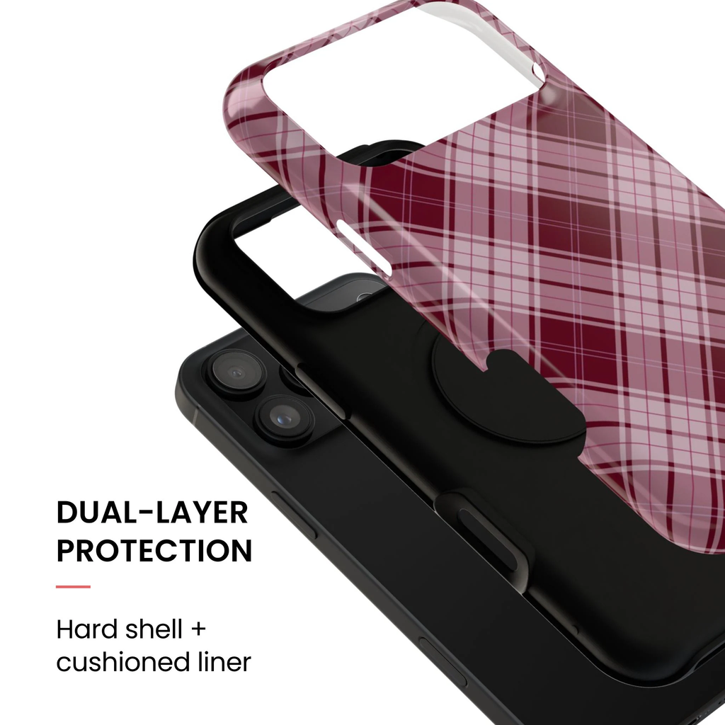 Berry Cute | Plaid iPhone Case