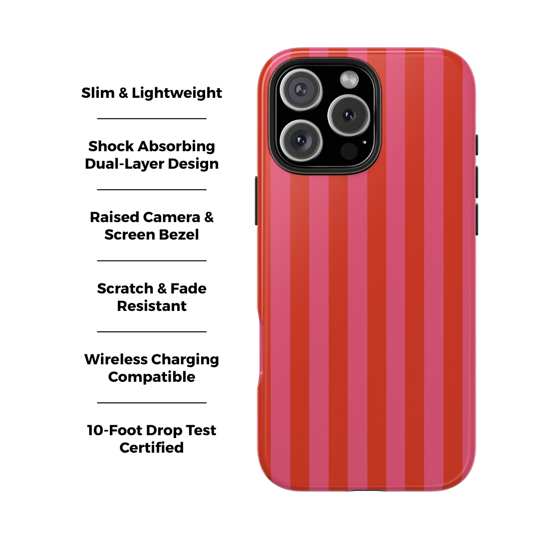 Tangerine Stripes iPhone Case
