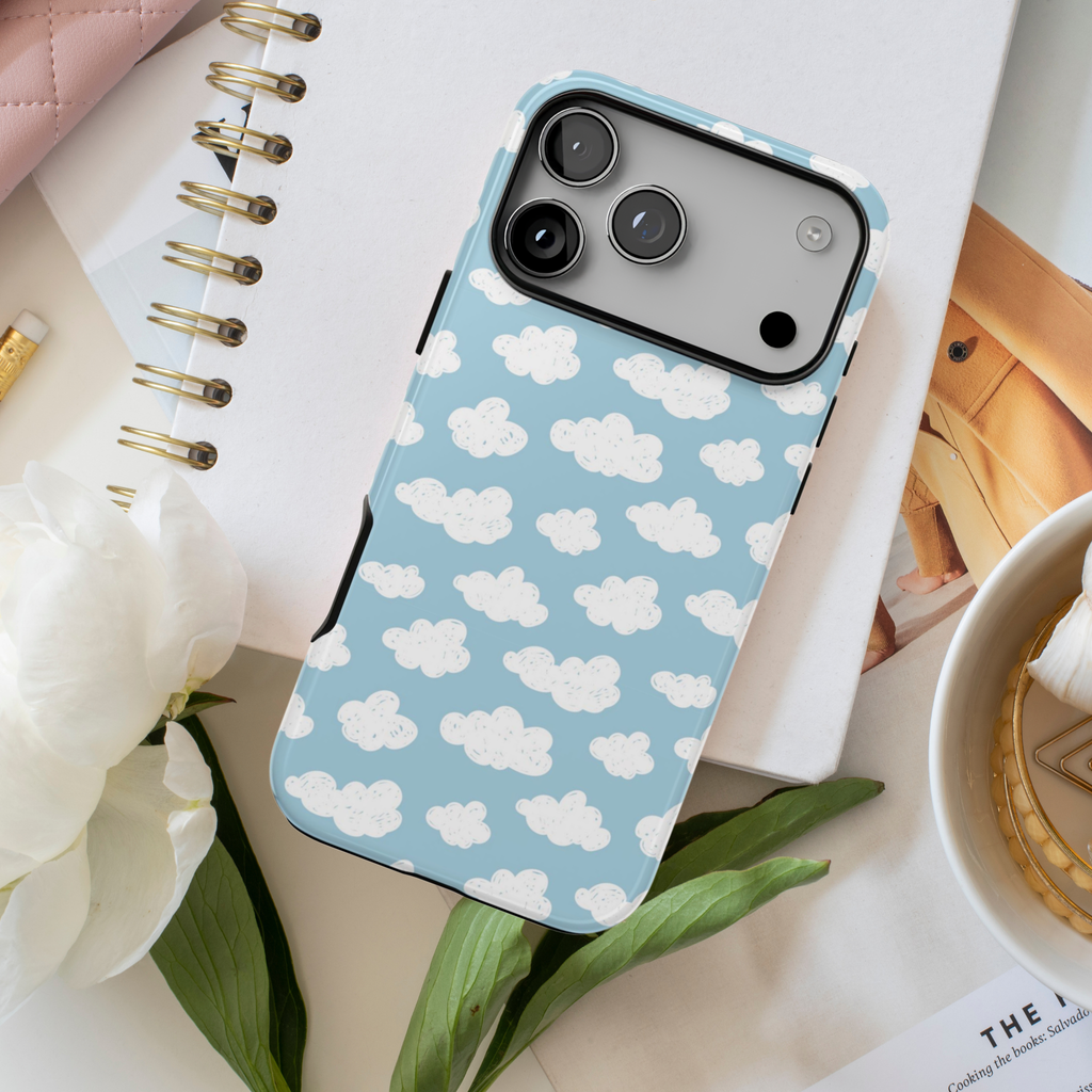 Cloud Nine | Blue Cloud Print iPhone Case