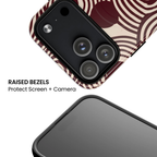 Retrograde | Burgundy Retro Abstract MagSafe Case