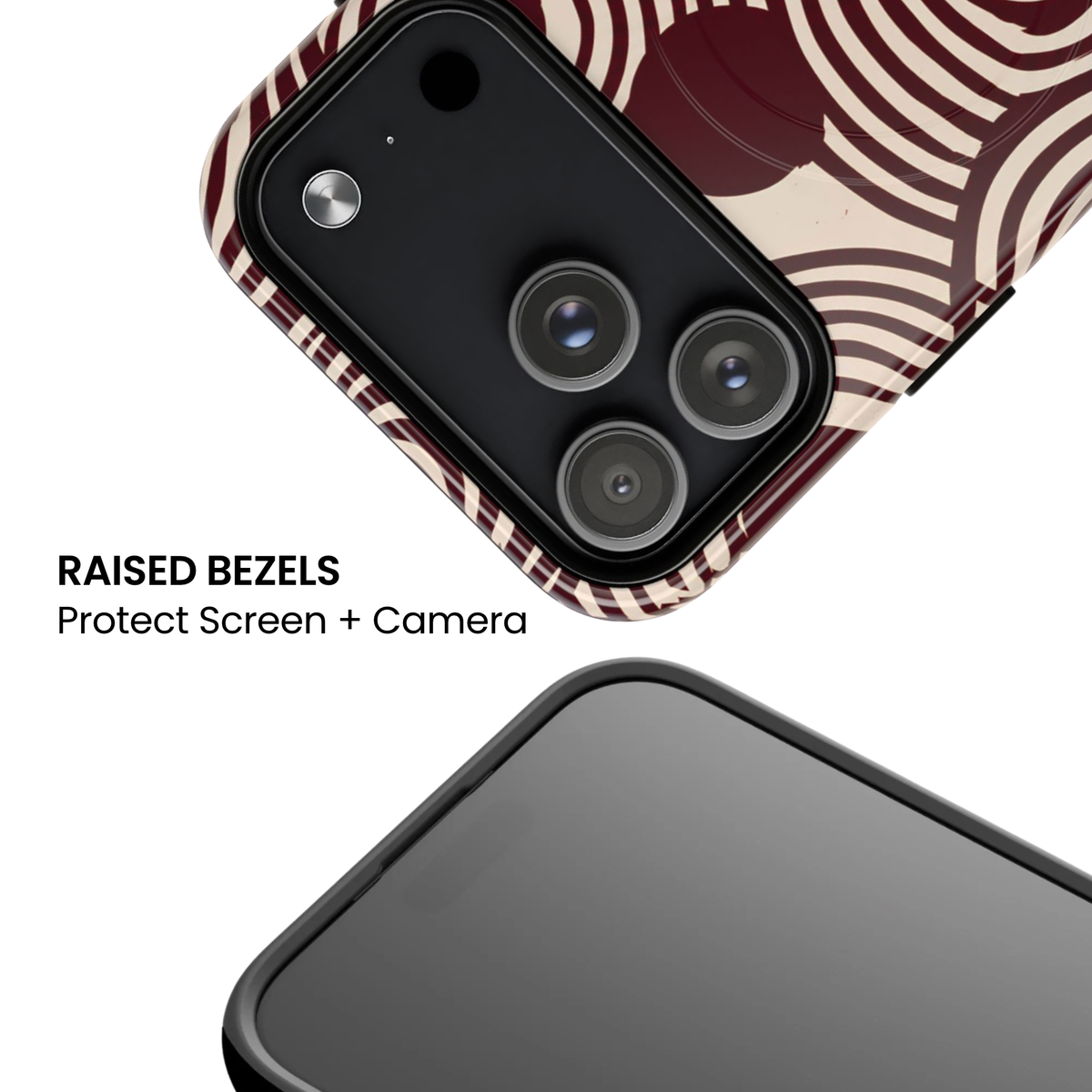 Retrograde | Burgundy Retro Abstract MagSafe Case