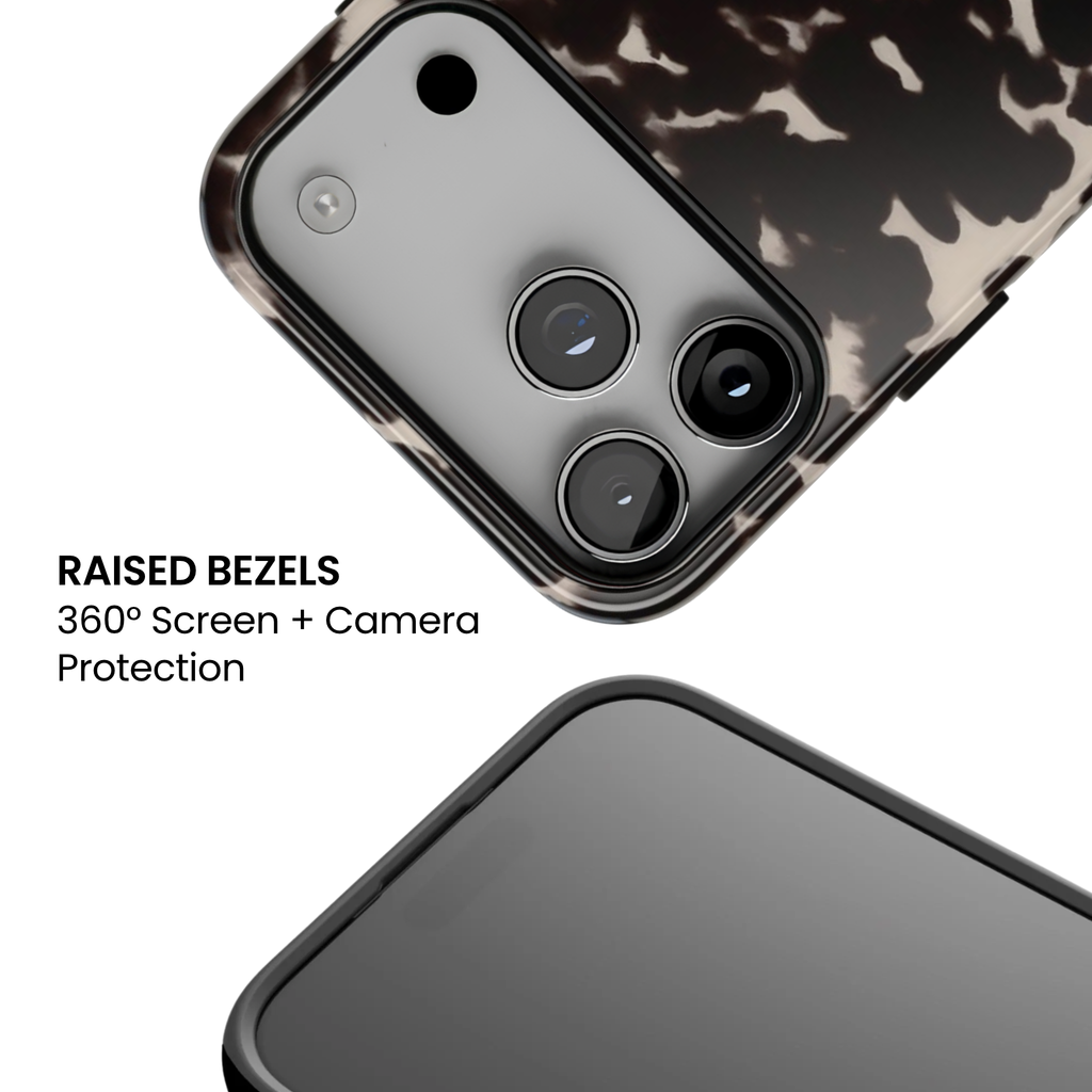 Spotted Cutie | Black & Cream Cow Print iPhone Case