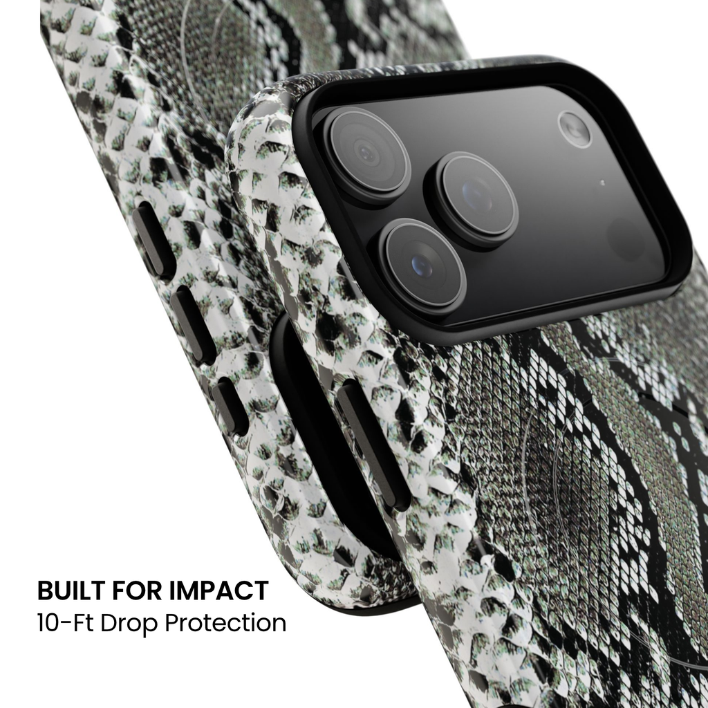 Cold Blooded | Gray Python MagSafe Case