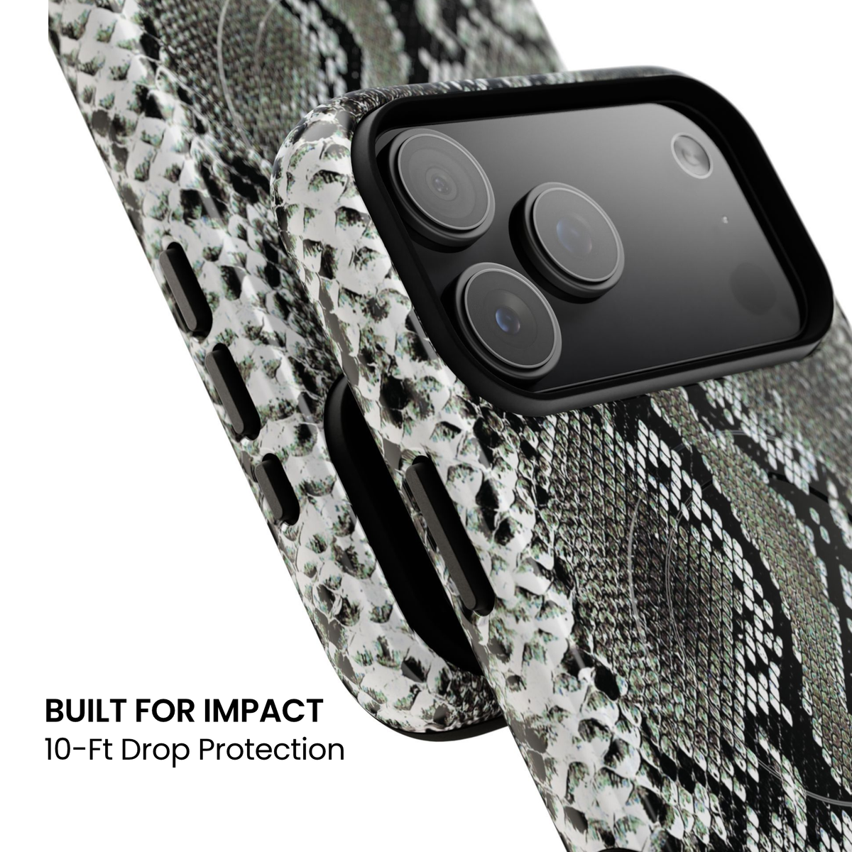 Cold Blooded | Gray Python MagSafe Case
