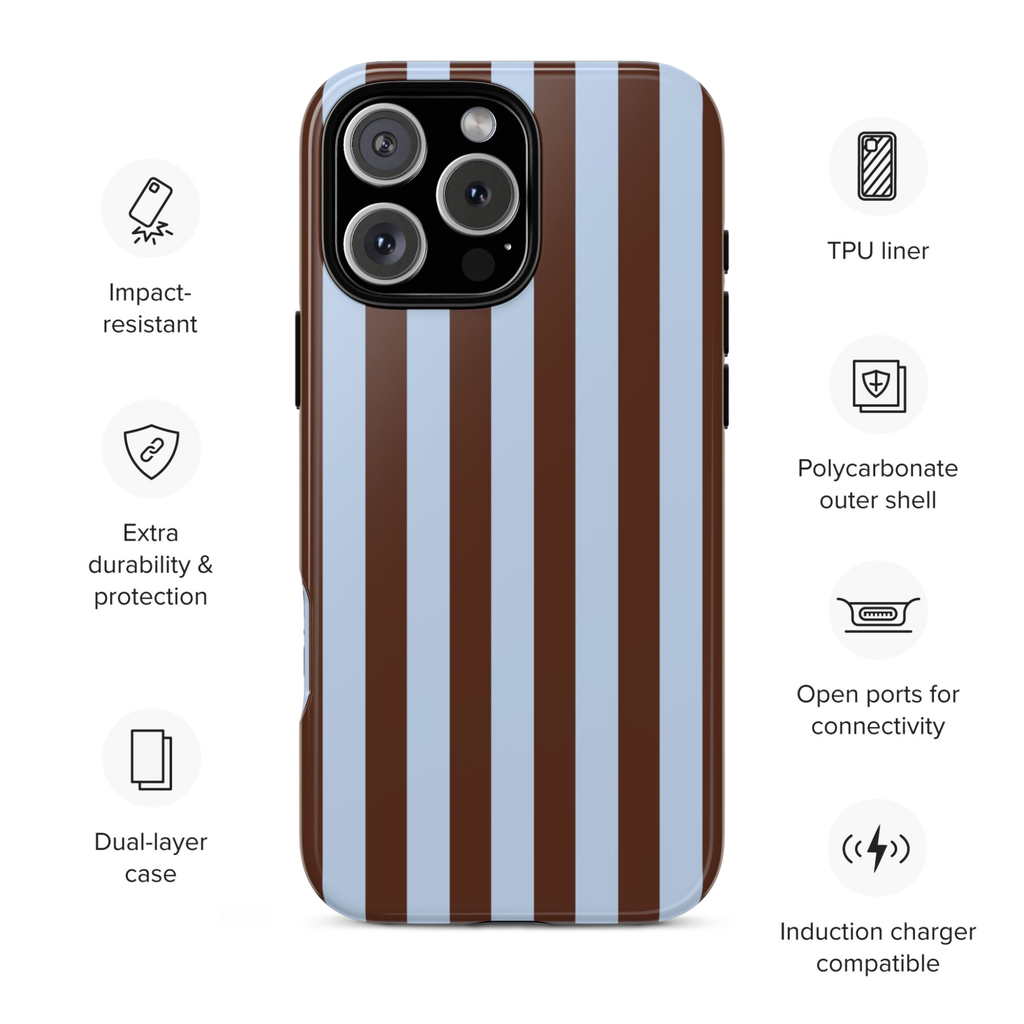 Mocha Stripe Phone Case