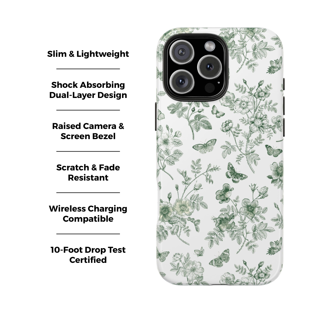 Butterfly Garden Floral iPhone Case