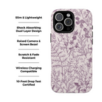 Plum Botanical Floral iPhone Case