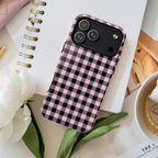 Pink Punk | Pink & Black Gingham MagSafe Case