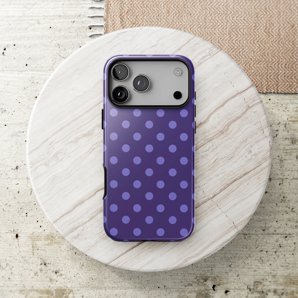 Plum Pop | Polka Dot iPhone Case