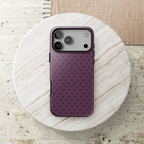Plum Mood | Polka Dot iPhone Case