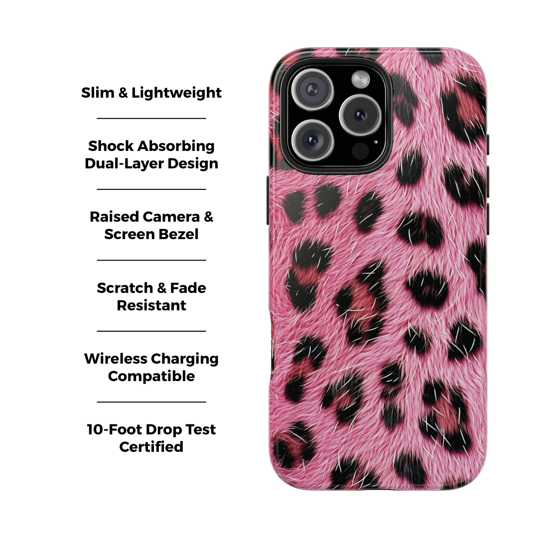 Party Animal Pink Leopard iPhone Case