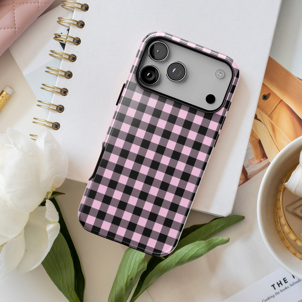 Pink Punk | Gingham iPhone Case
