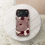 Retrograde | Burgundy Retro Abstract MagSafe Case