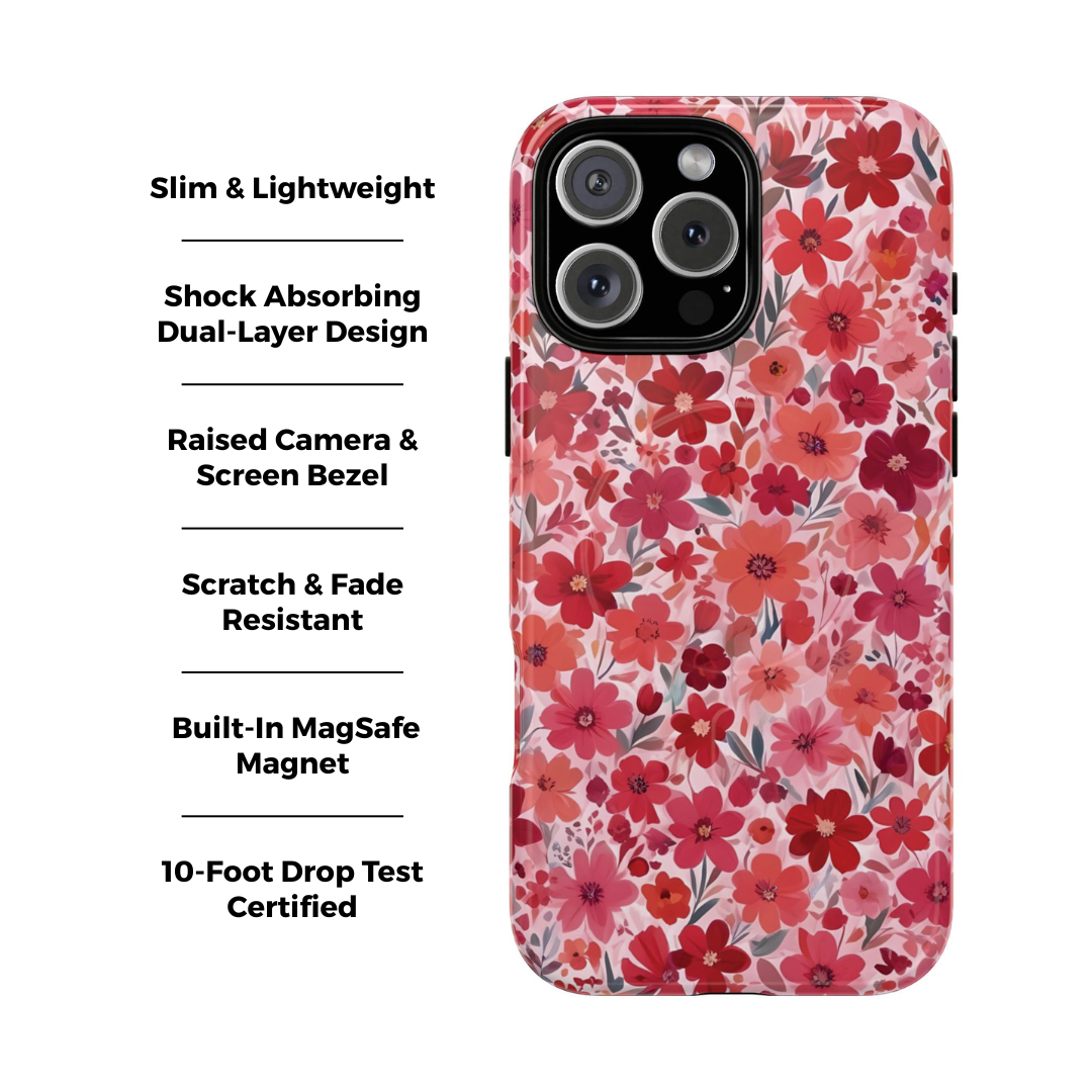 Think Pink Floral MagSafe Case
