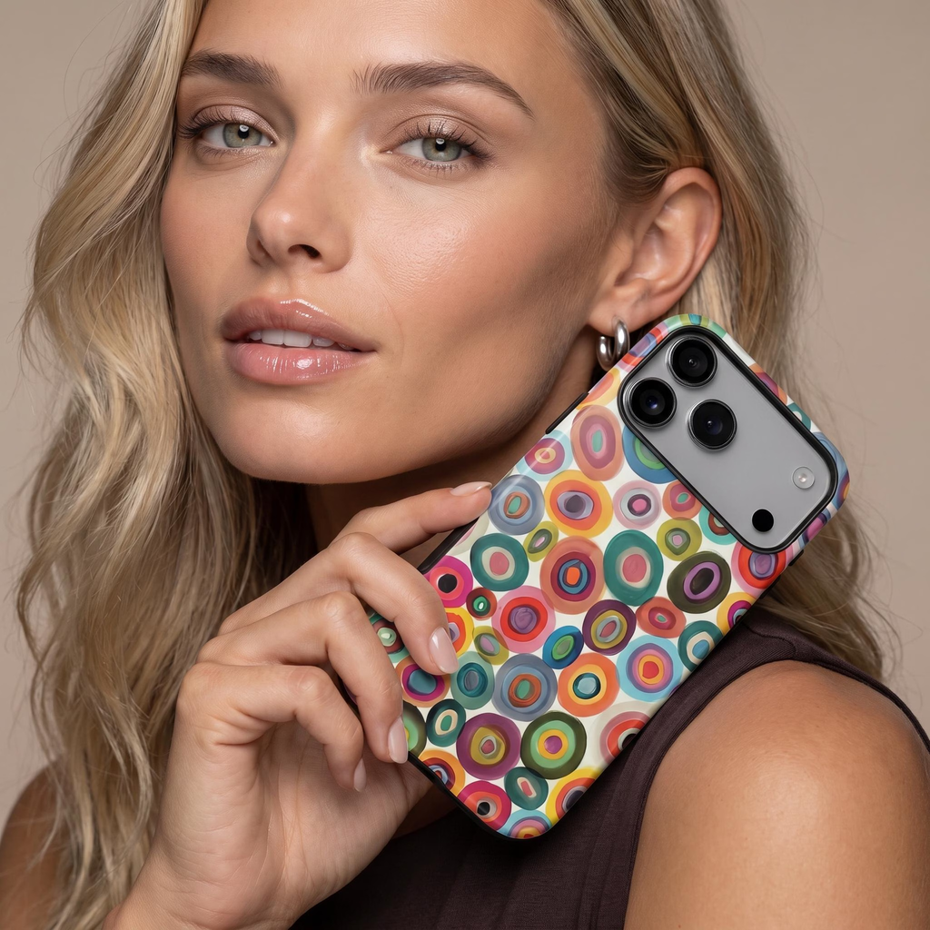 In Circles | Artsy Abstract iPhone Case