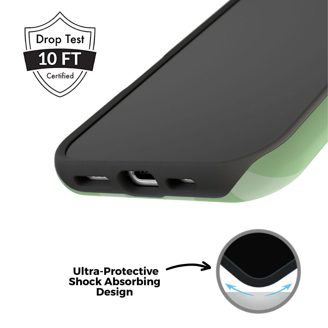 Pistachio Green Striped MagSafe Case