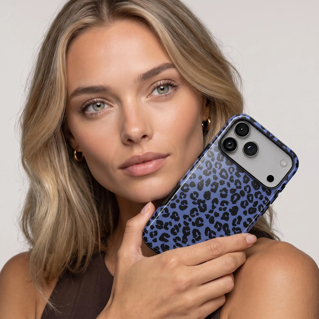 Blue Wild | Leopard iPhone Case