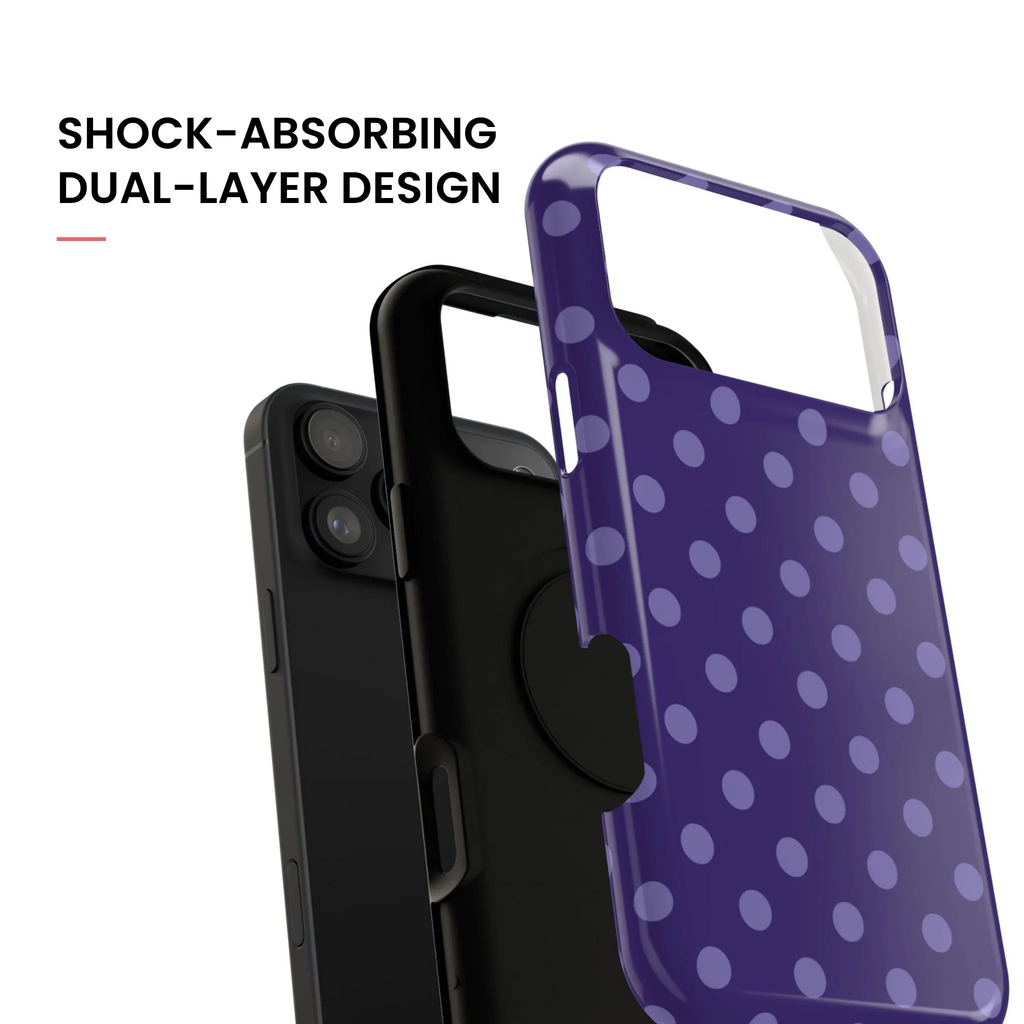 Plum Pop | Polka Dot iPhone Case