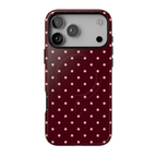 Pretty Please | Burgundy Polka Dot MagSafe Case