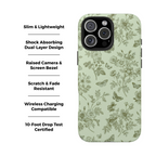 Sage Garden Green Floral iPhone Case