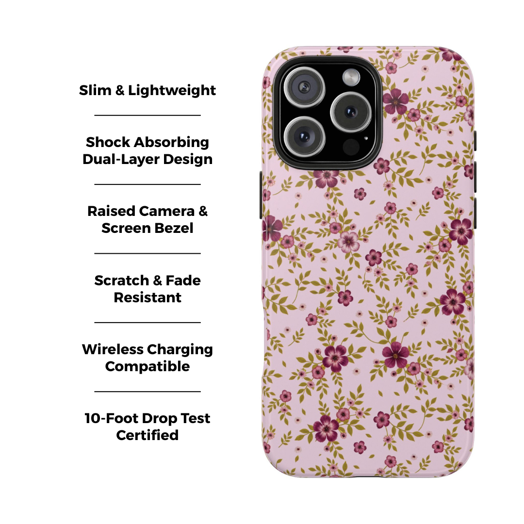 Lilac Petals Purple Floral iPhone Case