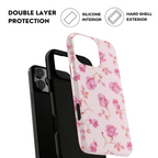 Coque iPhone à motif floral rose | Coquette