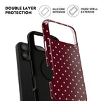 S'il vous plaît | Coque iPhone à pois bordeaux