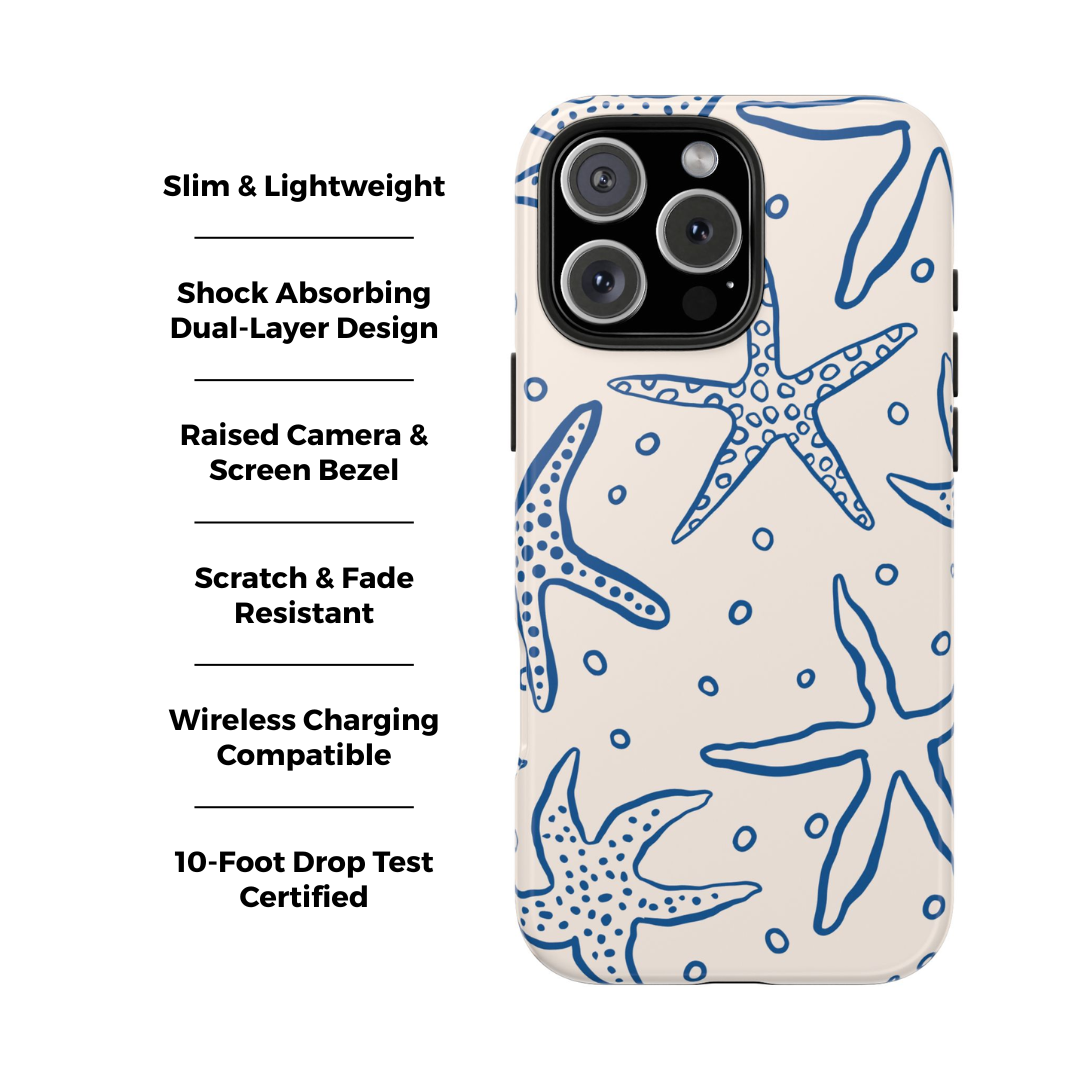 Blue Starfish iPhone Case