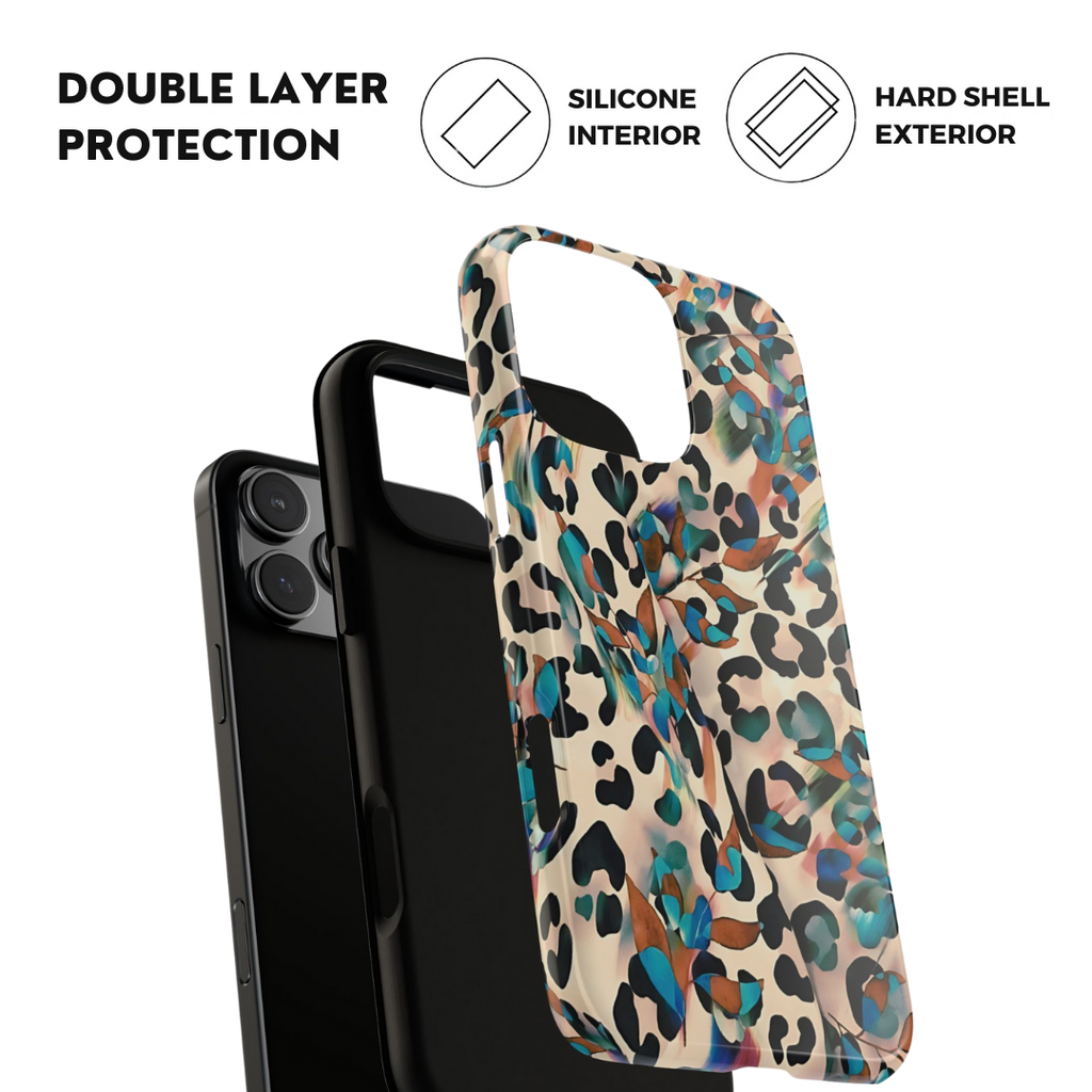 Funda para iPhone con estampado de leopardo de acuarela | Dreamy Leopard