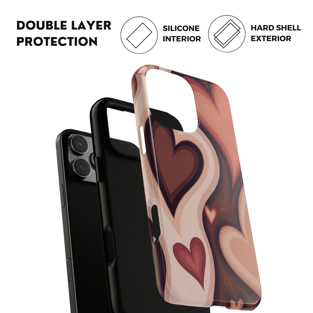 Le groove est dans le cœur | Coque iPhone à cœurs rétro