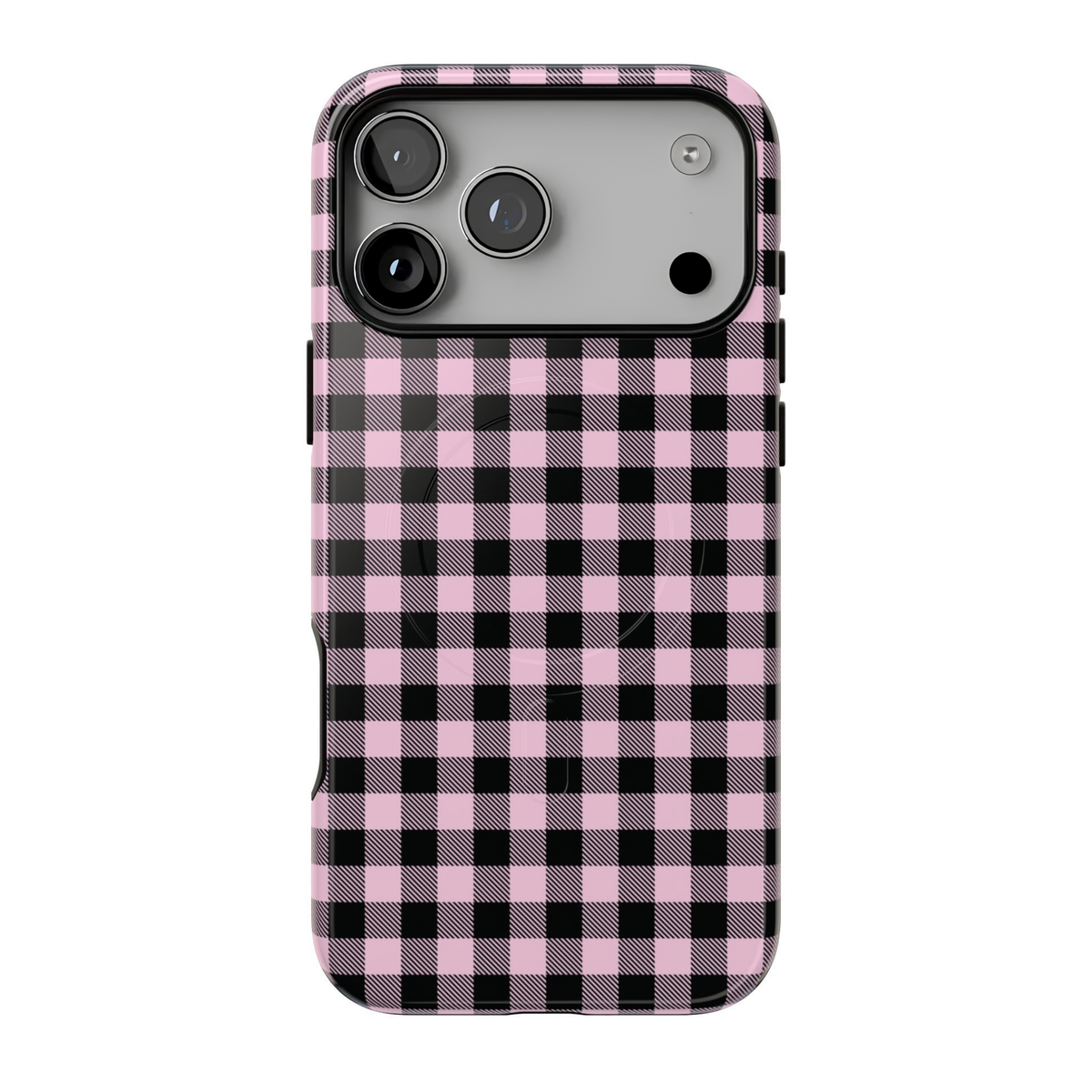 Pink Punk | Pink & Black Gingham MagSafe Case