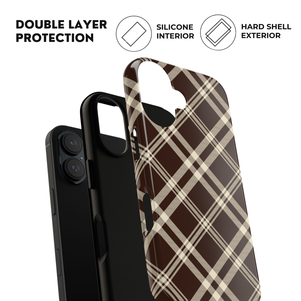 Mocha Plaid | iPhone Case