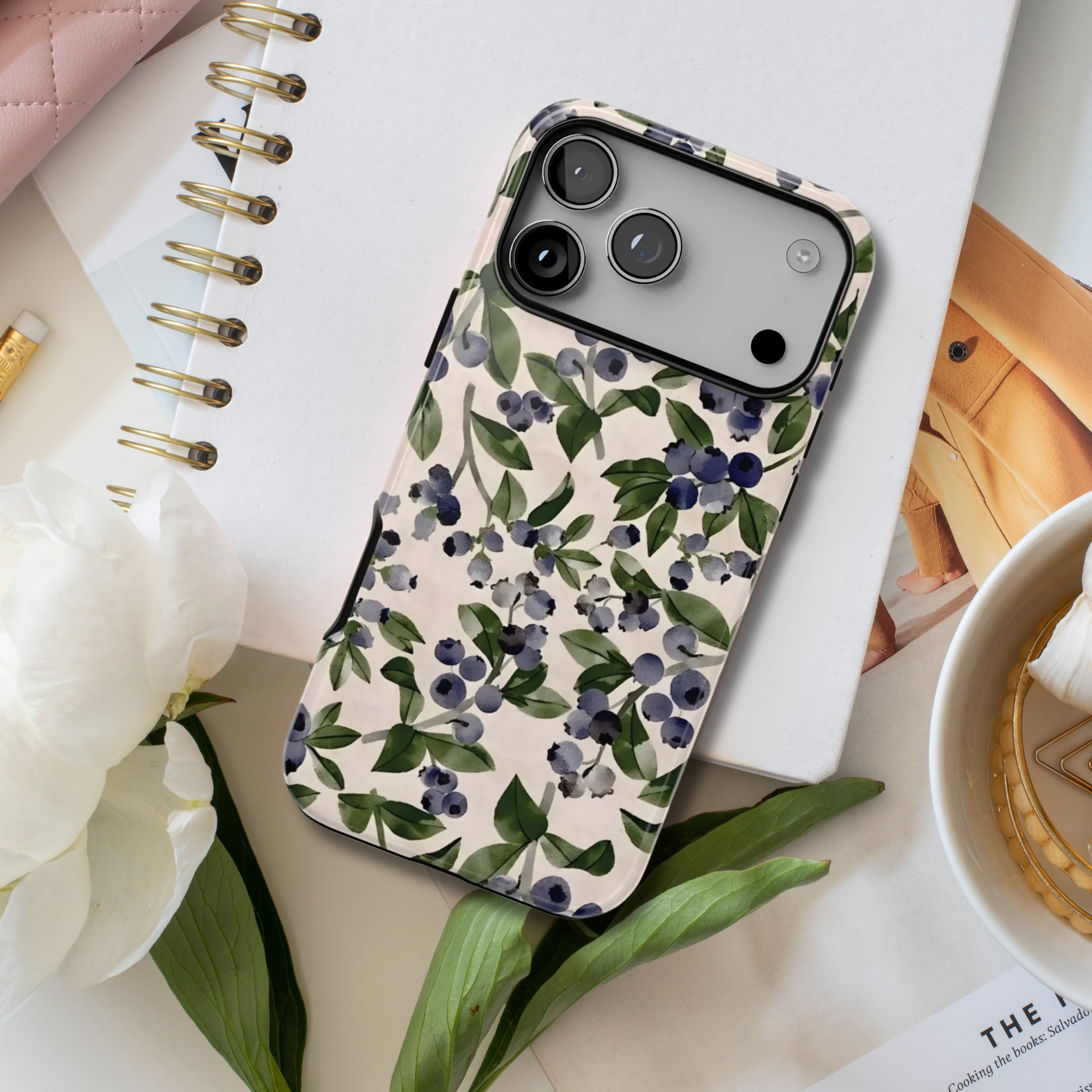 Blueberry Bliss | Fruity Floral iPhone Case