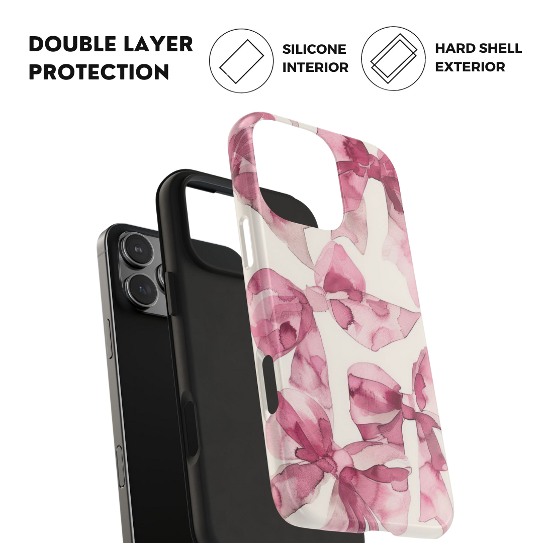 Coque iPhone Whimsy | Nœuds roses