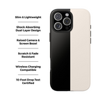 Split Decision Black & White iPhone Case