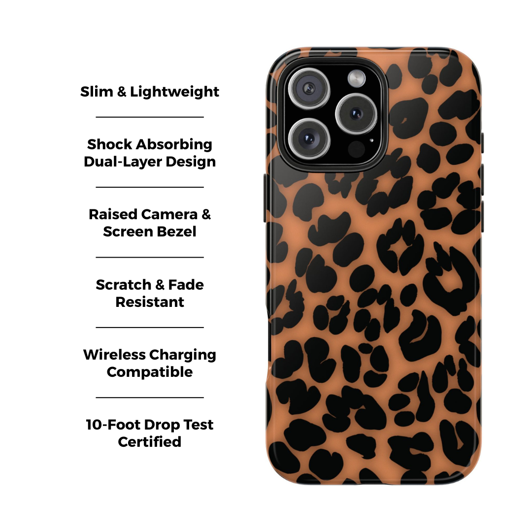 Amber Leopard Animal Print iPhone Case