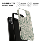 Sage Botanical Floral iPhone Case