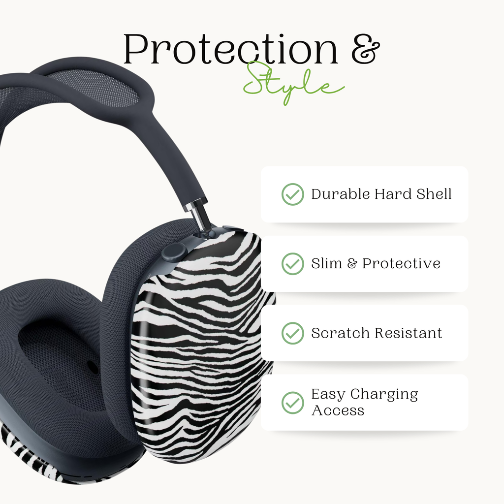 Wild Instinct | Zebra Print AirPods Max Case