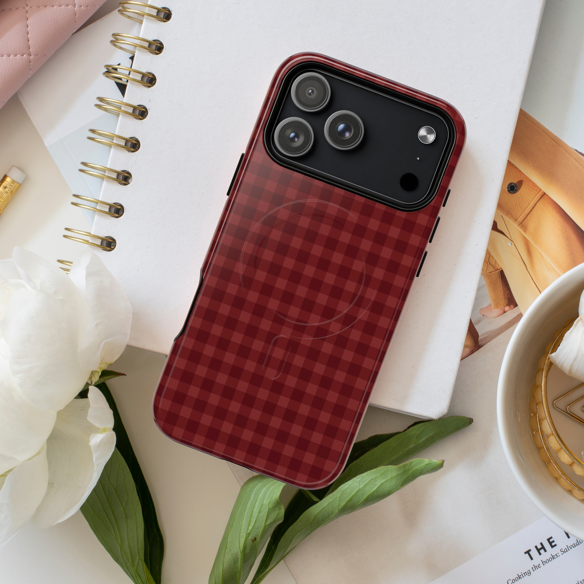 Bad Romance | Red Gingham MagSafe Case