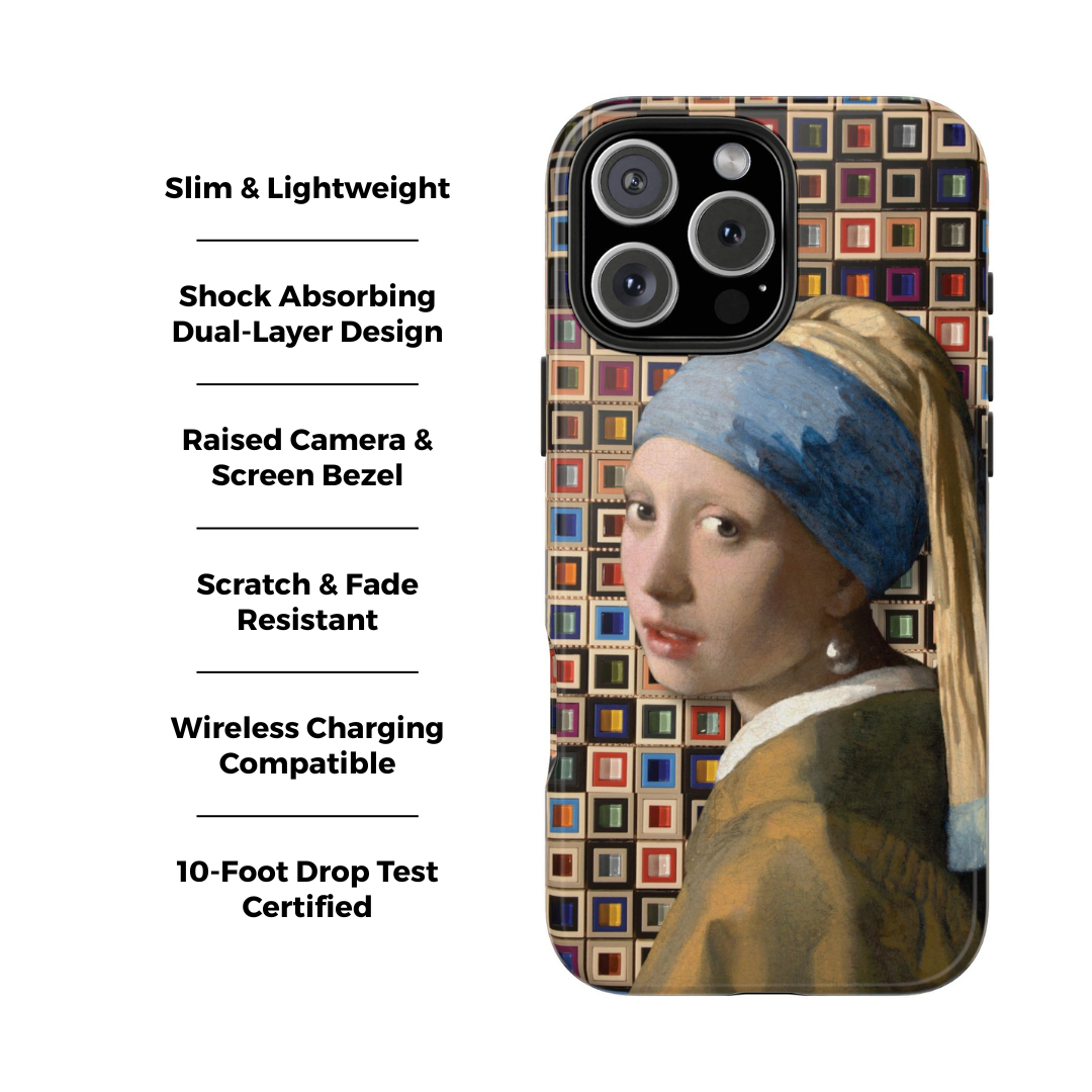 Girl with a Pearl Earring Collage iPhone Case