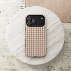 Chic Happens | Camel Houndstooth MagSafe Case