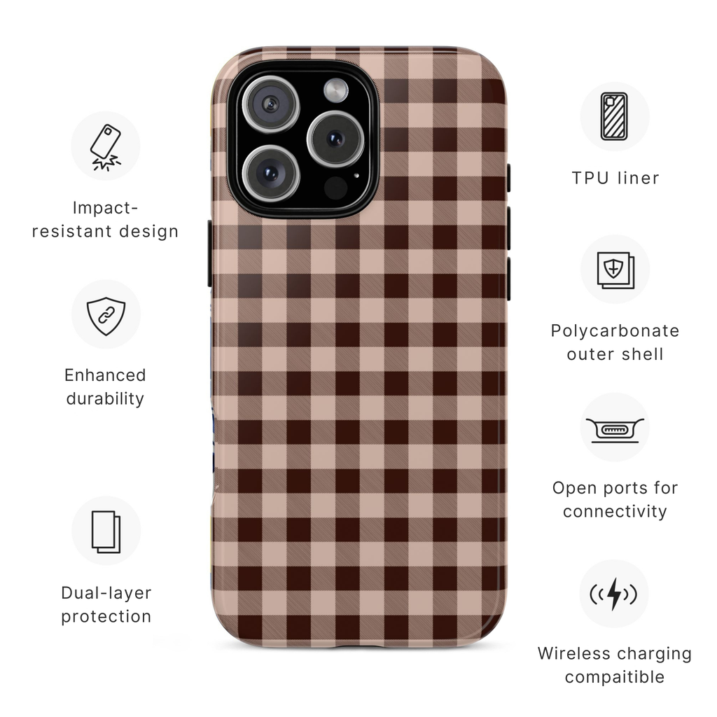 Latte Check Phone Case