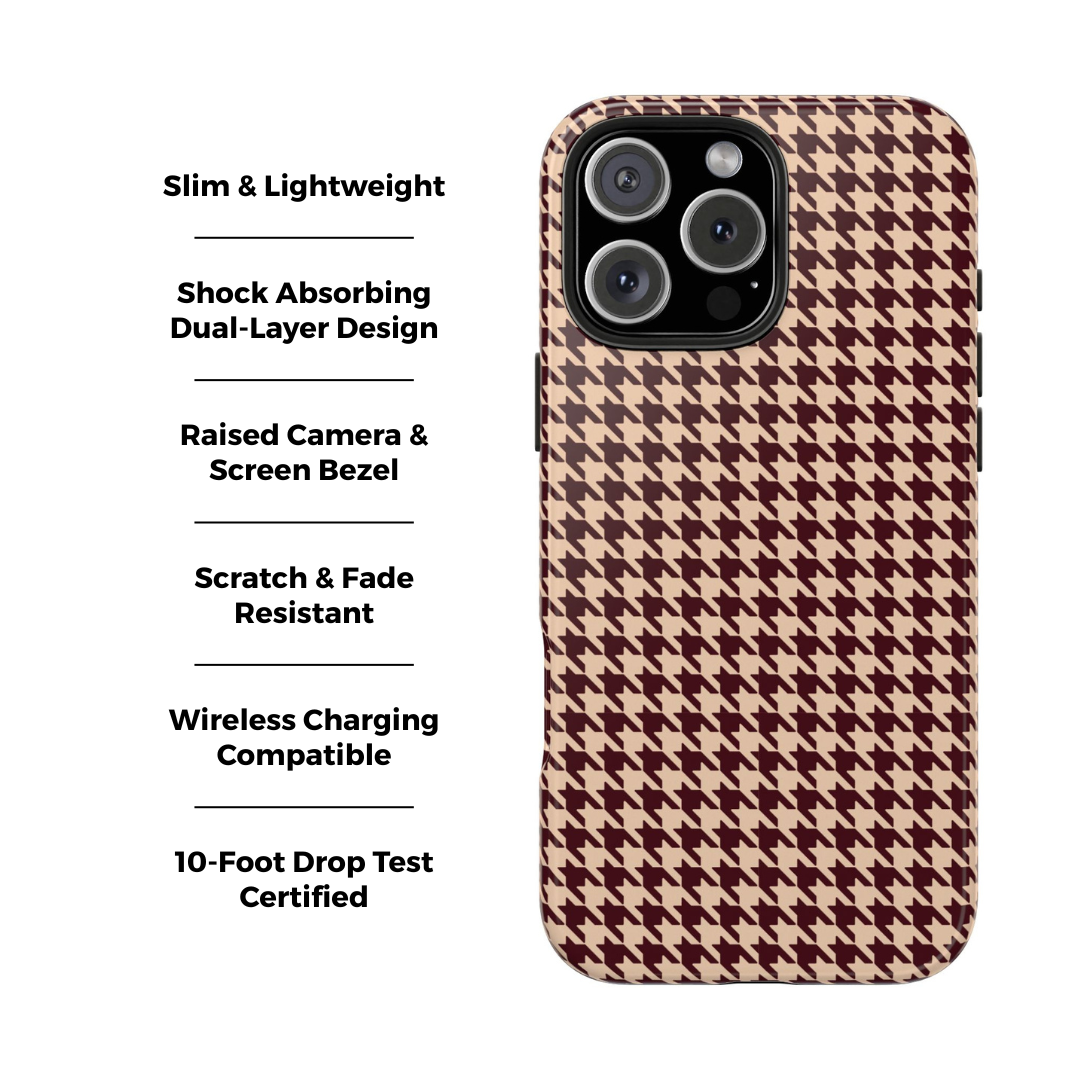Prep School Houndstooth iPhone Case
