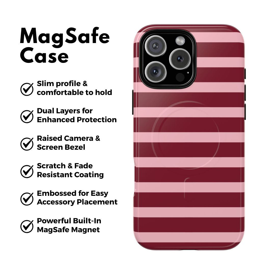Very Berry Striped MagSafe Case