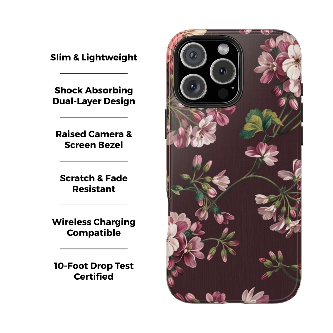 Flower Glam Floral iPhone Case