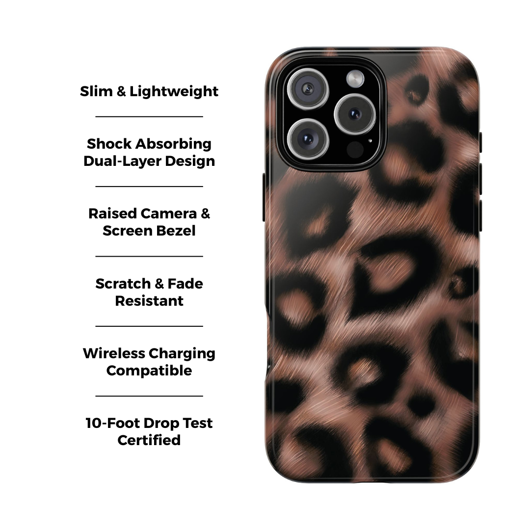 Diva | Funda para iPhone con estampado de leopardo